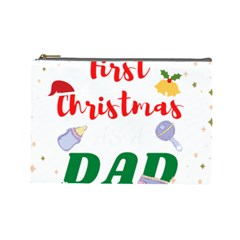 First Christmas As A Dad Cosmetic Bag (large)