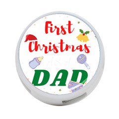 First Christmas As A Dad 4-port Usb Hub (two Sides) by LemonPear