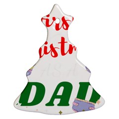 First Christmas As A Dad Christmas Tree Ornament (two Sides) by LemonPear