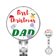 First Christmas As A Dad Stainless Steel Nurses Watch by LemonPear