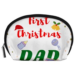 First Christmas As A Dad Accessory Pouch (large) by LemonPear