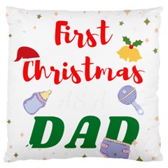 First Christmas As A Dad Standard Flano Cushion Case (one Side)