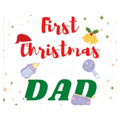 First Christmas As A Dad Double Sided Flano Blanket (medium)  by LemonPear