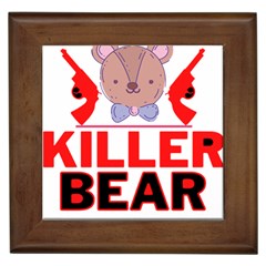 Killer Bear Framed Tile by LemonPear