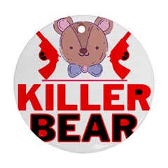 Killer Bear Ornament (round)