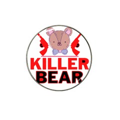 Killer Bear Hat Clip Ball Marker (4 Pack) by LemonPear