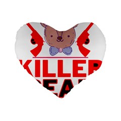 Killer Bear Standard 16  Premium Heart Shape Cushions by LemonPear