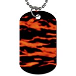 Red  Waves Abstract Series No9 Dog Tag (One Side) Front