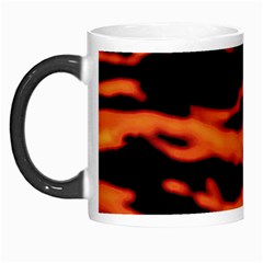 Red  Waves Abstract Series No9 Morph Mugs by DimitriosArt