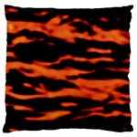 Red  Waves Abstract Series No9 Large Cushion Case (Two Sides) Front