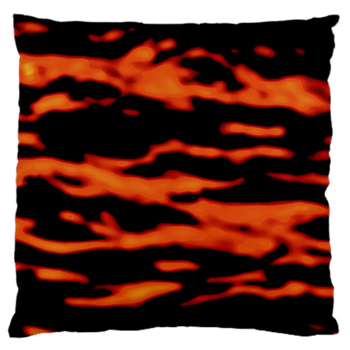 Red  Waves Abstract Series No9 Large Cushion Case (Two Sides)