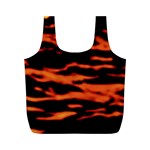 Red  Waves Abstract Series No9 Full Print Recycle Bag (M) Back