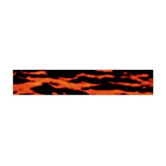 Red  Waves Abstract Series No9 Flano Scarf (mini) by DimitriosArt