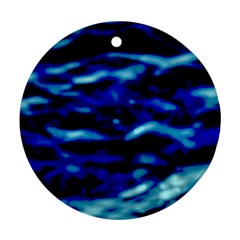 Blue Waves Abstract Series No8 Ornament (round) by DimitriosArt