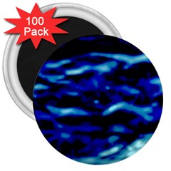 Blue Waves Abstract Series No8 3  Magnets (100 Pack) by DimitriosArt