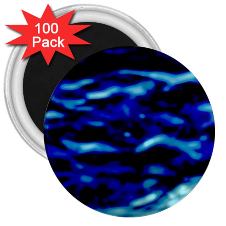 Blue Waves Abstract Series No8 3  Magnets (100 pack)