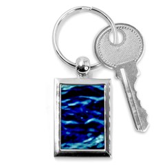 Blue Waves Abstract Series No8 Key Chain (rectangle) by DimitriosArt