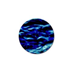 Blue Waves Abstract Series No8 Golf Ball Marker by DimitriosArt