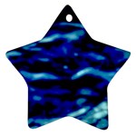 Blue Waves Abstract Series No8 Star Ornament (Two Sides) Front