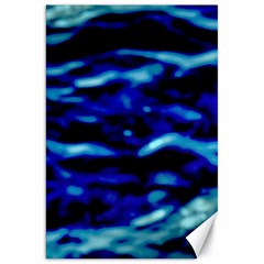 Blue Waves Abstract Series No8 Canvas 20  X 30  by DimitriosArt