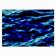 Blue Waves Abstract Series No8 Large Glasses Cloth (2 Sides) by DimitriosArt