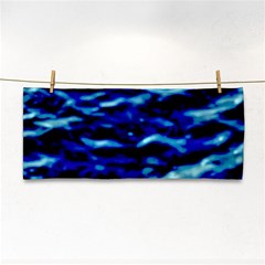 Blue Waves Abstract Series No8 Hand Towel by DimitriosArt