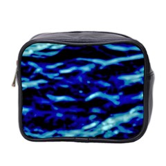 Blue Waves Abstract Series No8 Mini Toiletries Bag (two Sides) by DimitriosArt