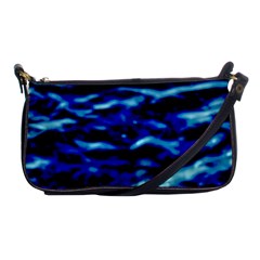 Blue Waves Abstract Series No8 Shoulder Clutch Bag by DimitriosArt