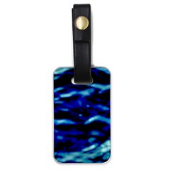 Blue Waves Abstract Series No8 Luggage Tag (one Side) by DimitriosArt