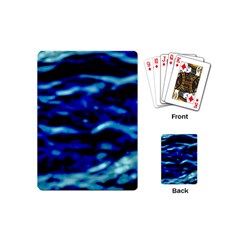 Blue Waves Abstract Series No8 Playing Cards Single Design (mini) by DimitriosArt