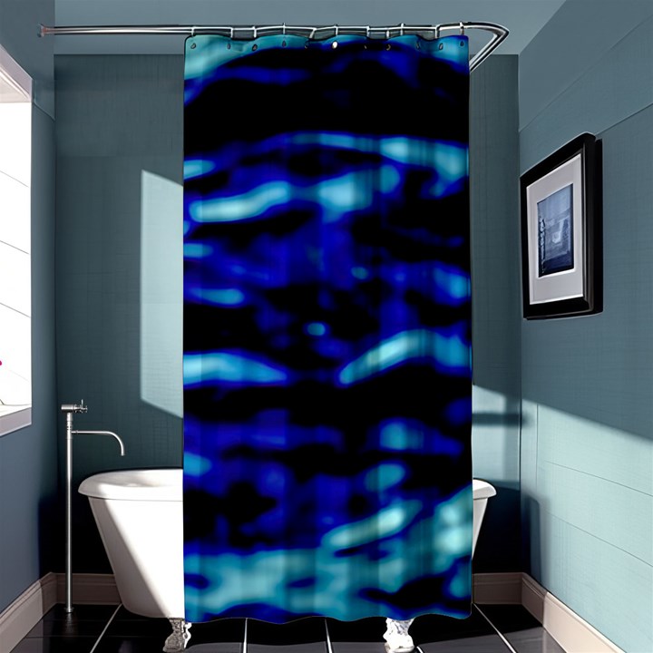 Blue Waves Abstract Series No8 Shower Curtain 36  x 72  (Stall) 