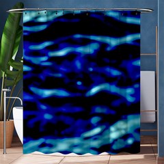 Blue Waves Abstract Series No8 Shower Curtain 60  X 72  (medium)  by DimitriosArt