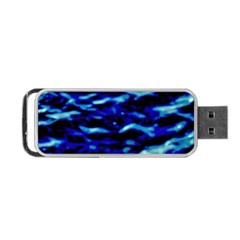 Blue Waves Abstract Series No8 Portable Usb Flash (two Sides) by DimitriosArt