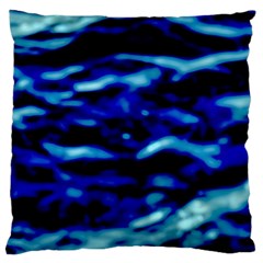 Blue Waves Abstract Series No8 Standard Flano Cushion Case (one Side) by DimitriosArt