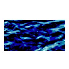 Blue Waves Abstract Series No8 Satin Wrap by DimitriosArt