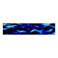 Blue Waves Abstract Series No8 Velvet Scrunchie by DimitriosArt