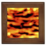 Red  Waves Abstract Series No5 Framed Tile Front