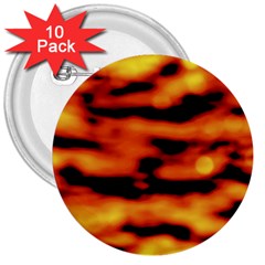 Red  Waves Abstract Series No5 3  Buttons (10 Pack)  by DimitriosArt