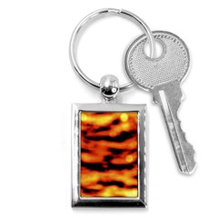 Red  Waves Abstract Series No5 Key Chain (Rectangle)