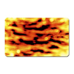 Red  Waves Abstract Series No5 Magnet (rectangular) by DimitriosArt