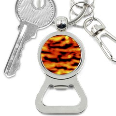 Red  Waves Abstract Series No5 Bottle Opener Key Chain