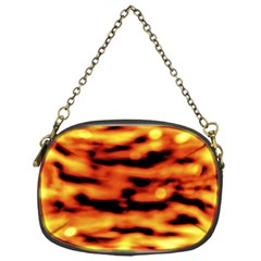 Red  Waves Abstract Series No5 Chain Purse (one Side) by DimitriosArt