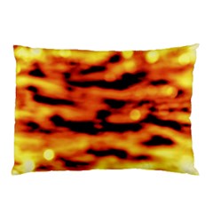 Red  Waves Abstract Series No5 Pillow Case