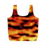 Red  Waves Abstract Series No5 Full Print Recycle Bag (M) Front