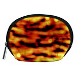 Red  Waves Abstract Series No5 Accessory Pouch (Medium) Front