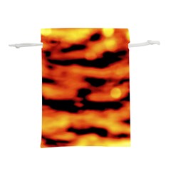 Red  Waves Abstract Series No5 Lightweight Drawstring Pouch (M)