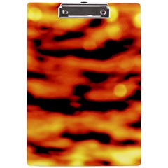 Red  Waves Abstract Series No5 A4 Clipboard by DimitriosArt