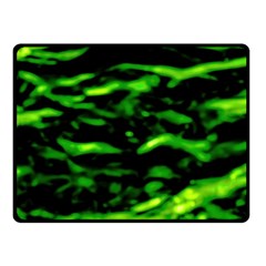 Green  Waves Abstract Series No3 Fleece Blanket (small) by DimitriosArt