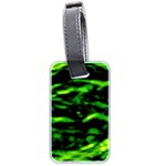 Green  Waves Abstract Series No3 Luggage Tag (two sides) Front