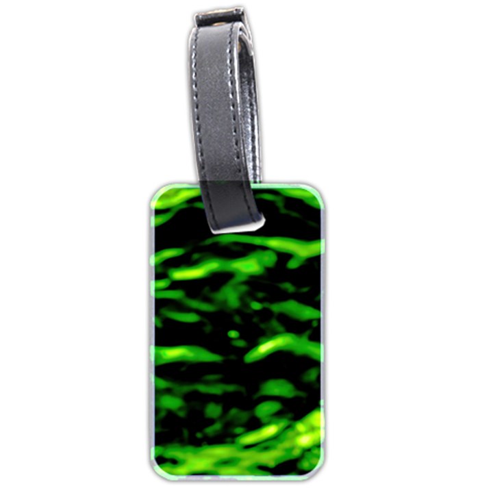 Green  Waves Abstract Series No3 Luggage Tag (two sides)